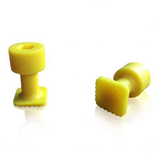 LAKA 12mm Square Yellow Hail Tabs 5-Pack