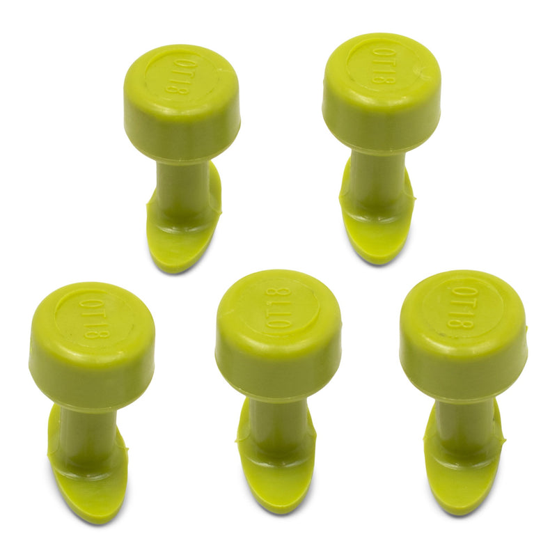 Gang Green Oval Tab 18mm Pack of 5
