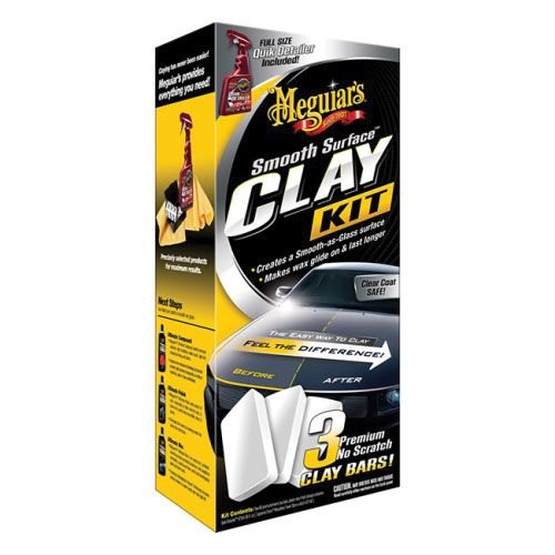 Meguiar's® Smooth Surface® Clay Kit, 60g Clay Bar, 16 oz Quik Detailer Clay Bar, Light Blue, Liquid